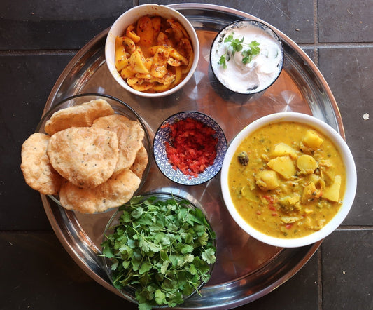 Variety of food on a platter